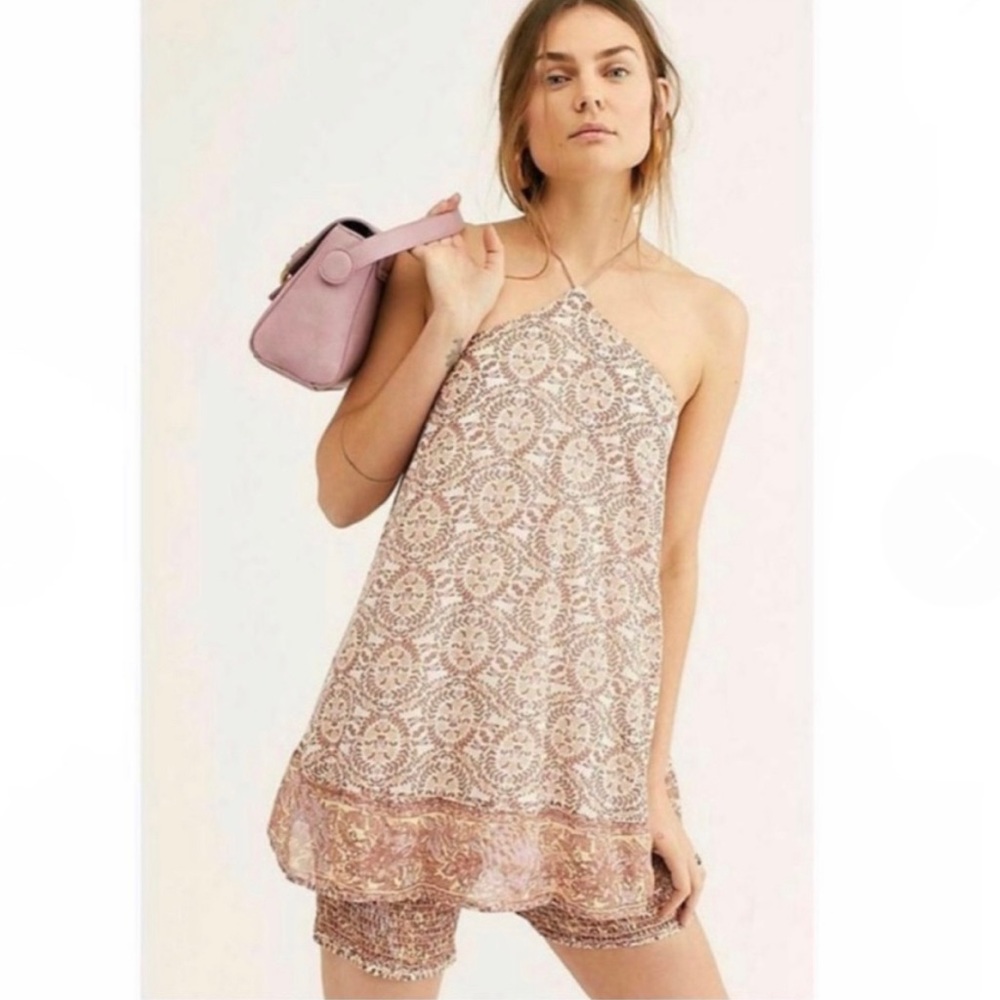 Free People Good As Gold Shorts Two Piece Set